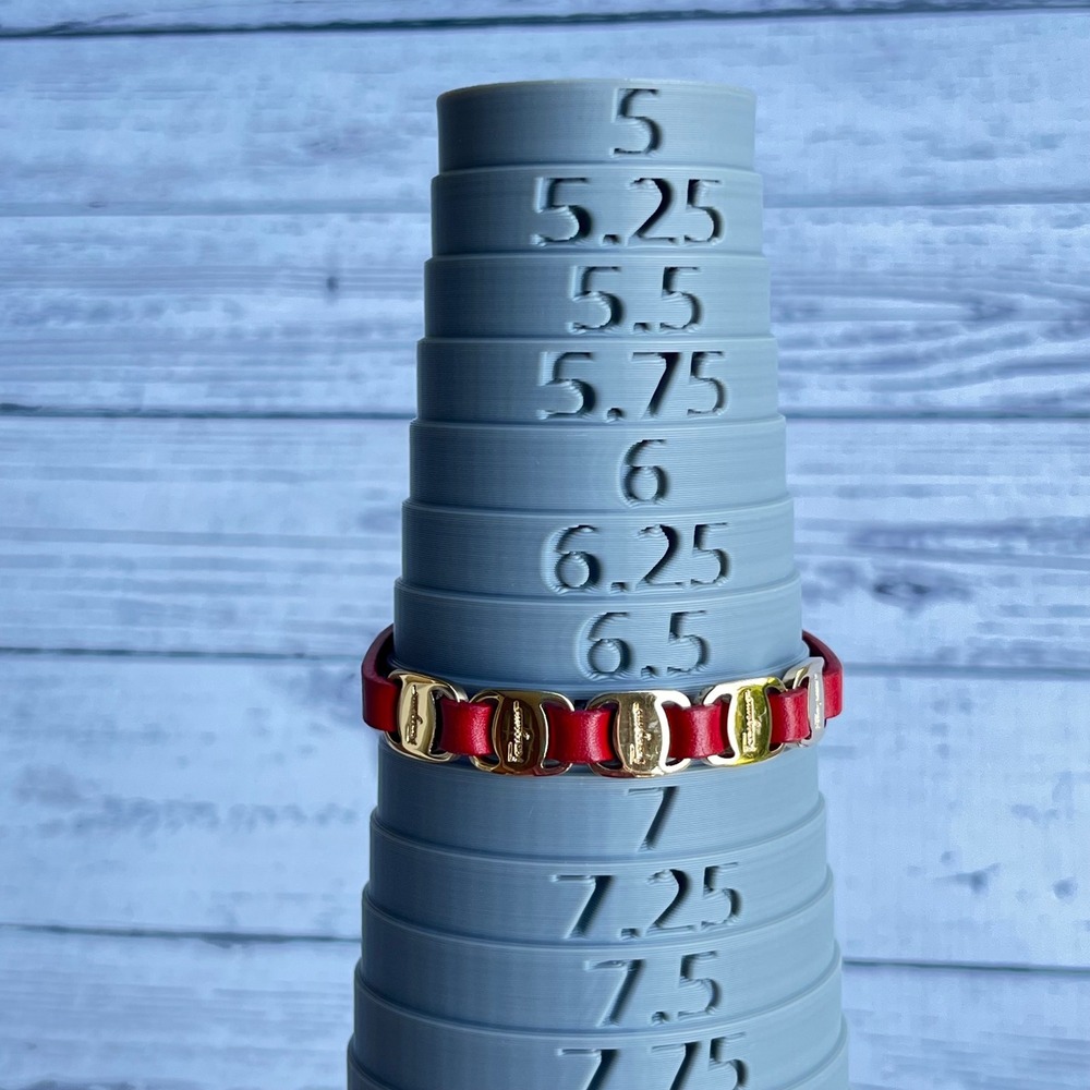 Salvatore Ferragamo Vara Camel Leather Gancini Luxury Logo Bracelet Italy - Picture 9 of 10